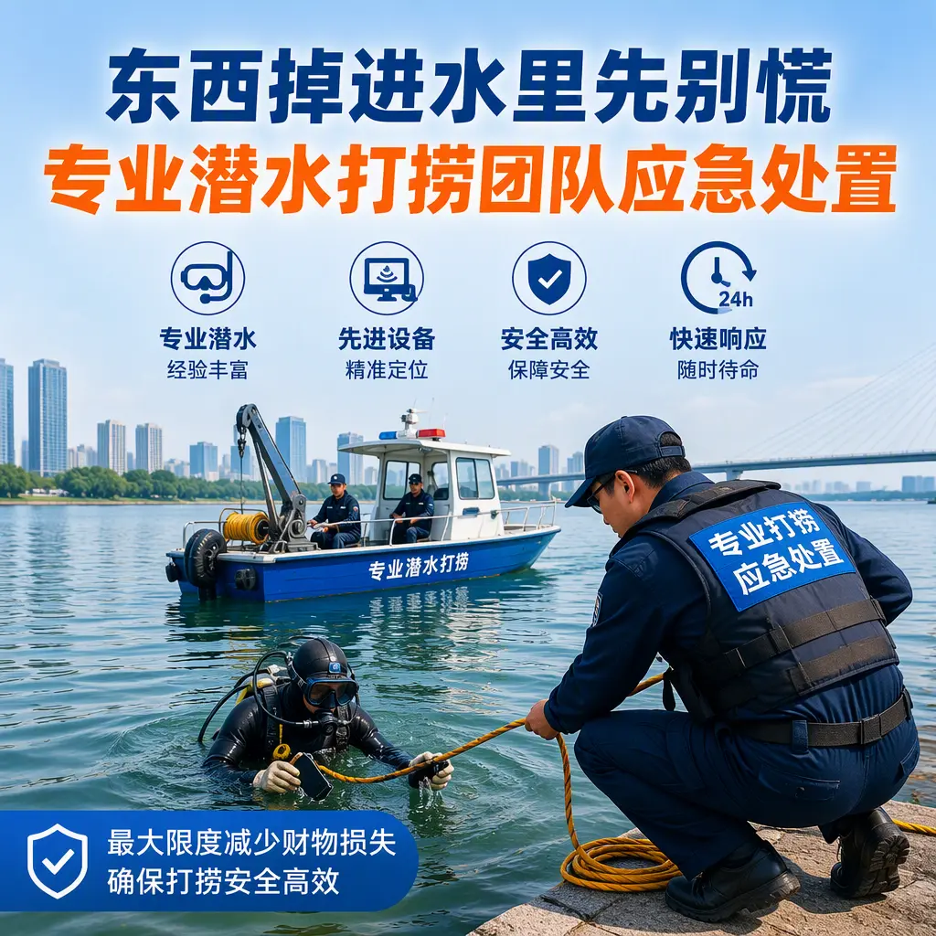 华龙东西掉进水里先别慌，专业潜水打捞团队应急处置